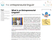 Tablet Screenshot of entrepreneuriallinguist.com